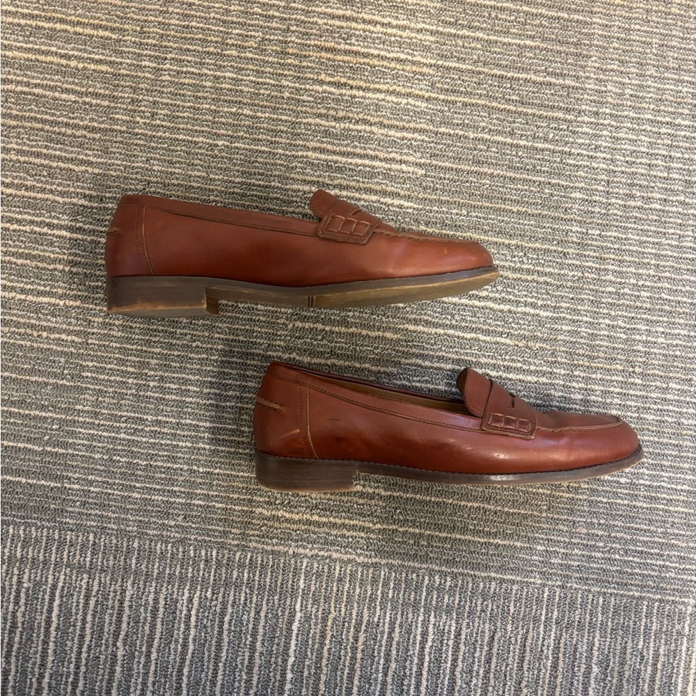 Sézane André Brown Leather Loafers - Picture 2 of 8
